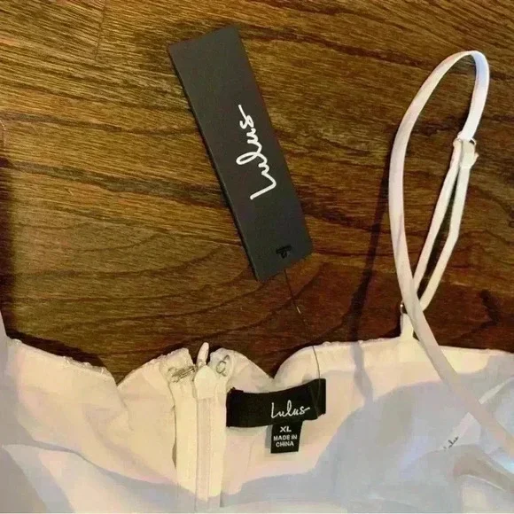 Lulus Glamour Garden White 3D Floral Embroidered Midi Dress Size XL - Picture 4 of 8